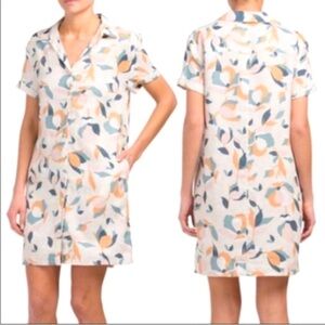 Rachel Zoe / Women's / 100% Linen / Floral Button Shirt Dress / size Large